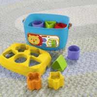 Baby’S First Blocks Shape Sorting Toy with Storage Bucket, 12 Pieces - Image 4