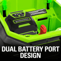 40V 20" Cordless Lawn Mower (Push), Axial Leaf Blower (500 CFM / 120 MPH),12" String Trimmer with 2 Batteries(5Ah+2Ah) and Chargers - Image 8