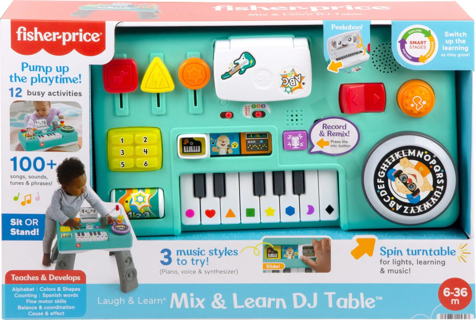 Laugh & Learn Mix & Learn DJ Table, Musical Learning Toy for Baby & Toddler - Image 6