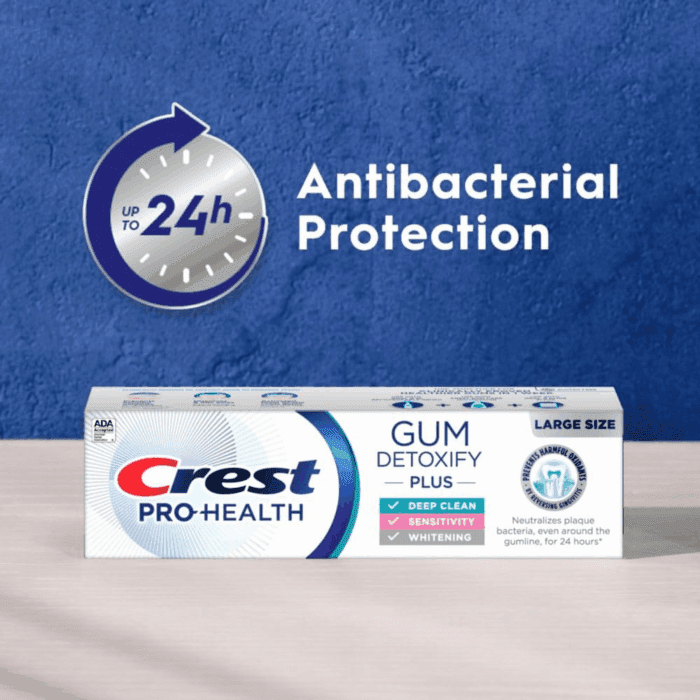 Pro-Health Gum Detoxify plus Toothpaste 4.5 Oz Pack of 3 - Antibacterial Fluoride Toothpaste, Sensitivity Protection, Whitens Teeth, Anticavity, Plaque Control - Image 9