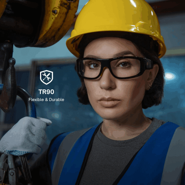 Armor Smart Safety Glasses for Men & Women, TR90 Frame, Bluetooth Smart Safety Glasses with Light Adaptive Lenses, Open Ear Speakers & Microphone - ANSI Z87.1 (Standard) - Image 6