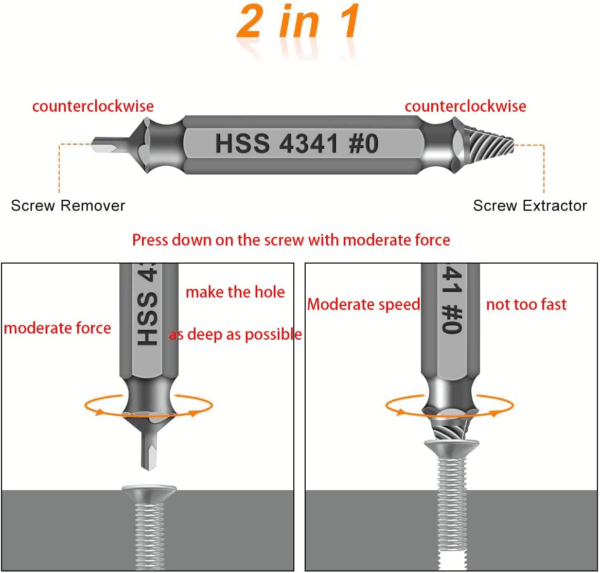 Gifts for Men,Damaged Screw Extractor Set-Father'S Day Gifts from Wife Daughter Son,Mens Gifts,Husband,Stripped Screws Nuts & Bolts Drill Bit Tools for Easy Removal of Rusty Broken Hardware Gifts - Image 3