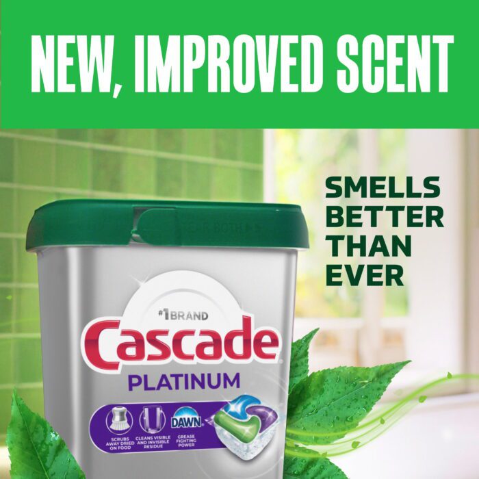 Platinum Dishwasher Pods, Dishwasher Detergent, Dish Detergent Soap, Fresh, 12 Count - Image 7