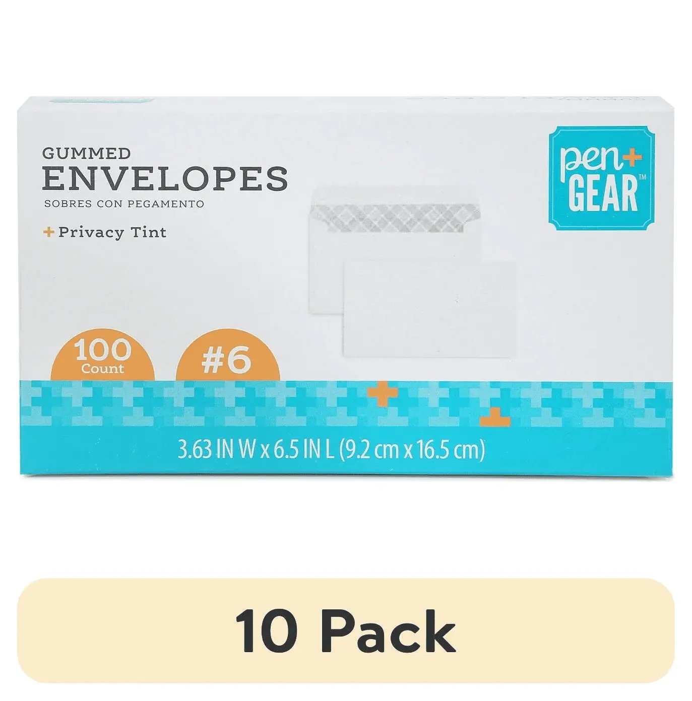 PEN + GEAR #6 Privacy Tint Gummed Envelopes, White, 3.63 in X 6.5 In, 100 Count - Image 6