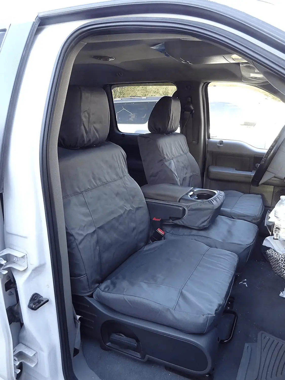 F364 2004-2008 Ford F150 Super Crew Front 40/20/40 Split Seat with Adjustable Headrests in Gray Endura - Image 3