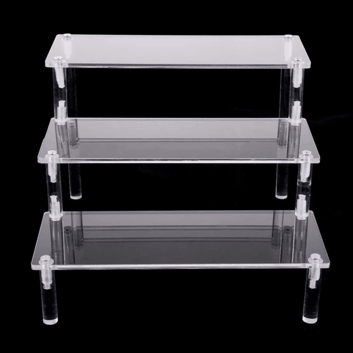 3-Level Display Stand for Toys & Fragrances Transparent Acrylic Cologne Organizer - Image 2