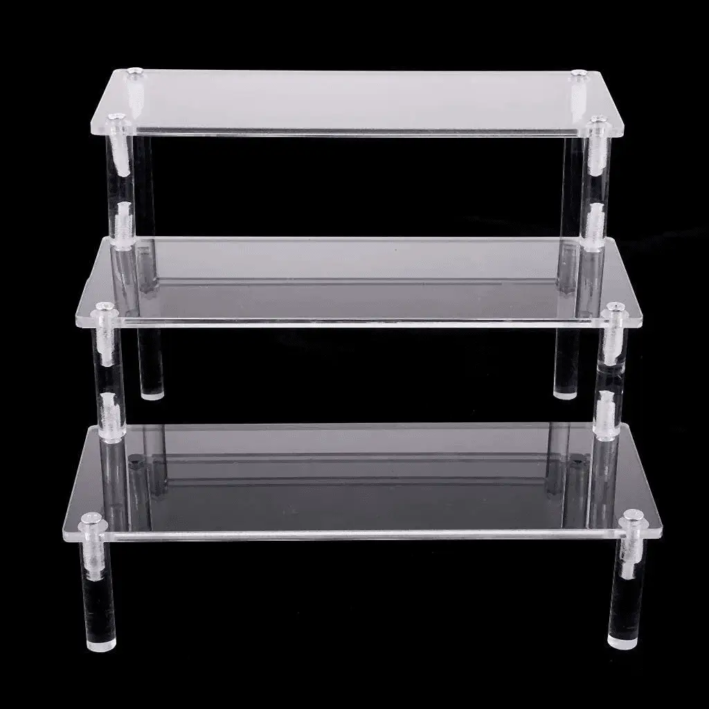 3-Level Display Stand for Toys & Fragrances Transparent Acrylic Cologne Organizer - Image 2