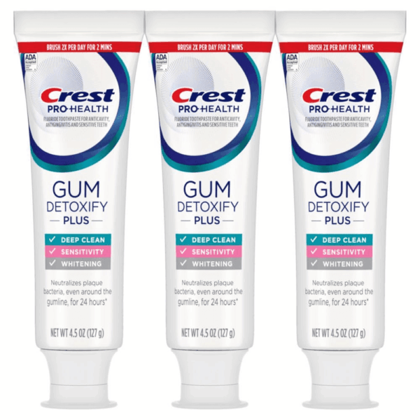 Pro-Health Gum Detoxify plus Toothpaste 4.5 Oz Pack of 3 - Antibacterial Fluoride Toothpaste, Sensitivity Protection, Whitens Teeth, Anticavity, Plaque Control - Image 12