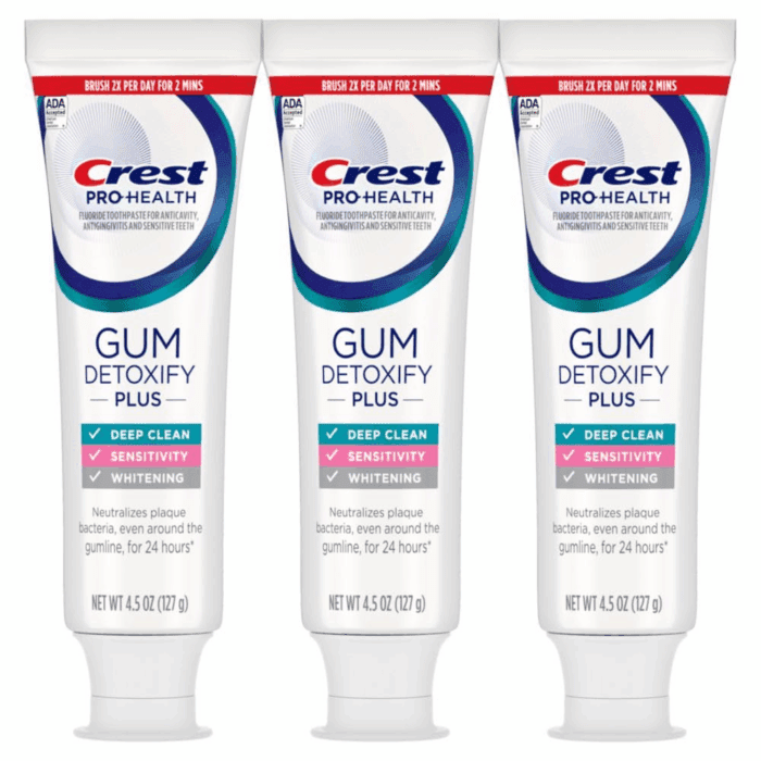 Pro-Health Gum Detoxify plus Toothpaste 4.5 Oz Pack of 3 - Antibacterial Fluoride Toothpaste, Sensitivity Protection, Whitens Teeth, Anticavity, Plaque Control - Image 12
