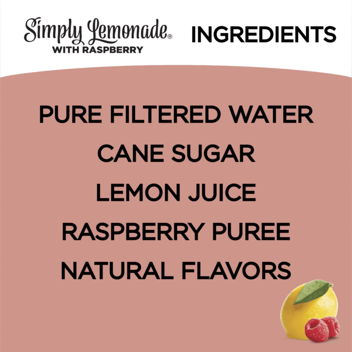Non GMO All Natural Raspberry Lemonade Raspberry, 52 Fl Oz Bottle - Image 7