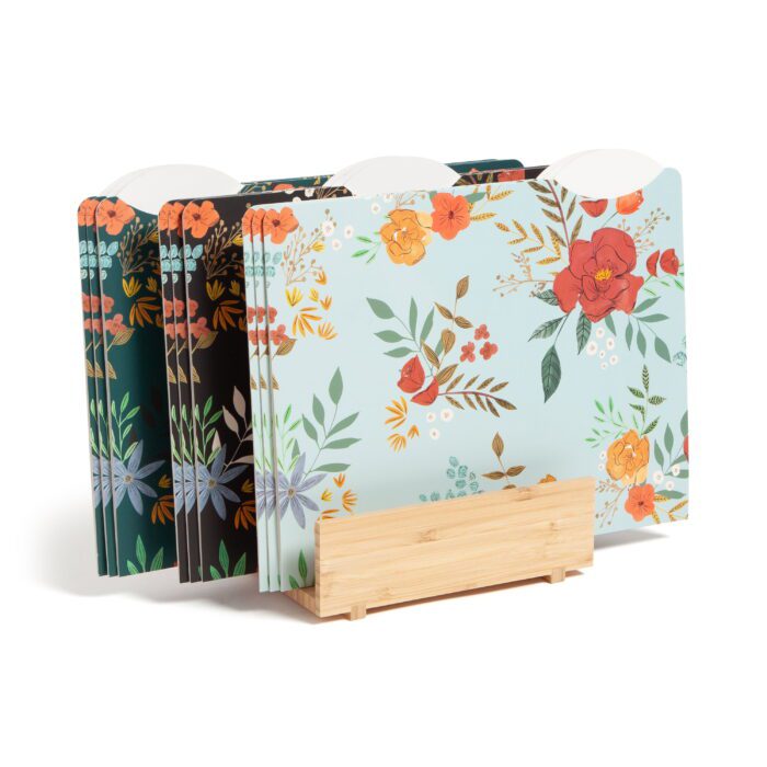 Decorative File Folders, 9 Count, Midnight Blossom, 1/3-Cut Tabs, Letter Size - Image 3