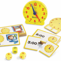 Time Activity Set - 41 Pieces, Ages 5+,Clock for Teaching Time, Telling Time, Homeschool Supplies, Montessori Clock