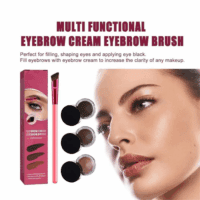 Home Eyebrow Care Kit 4D Laminated - Multifunctional Realistic Eyebrow Brush Kit, 4D Hair Stroke Brow Stamp Brush with Eyebrow Gel, for Drawing Brows Similar to 3D Natural Real Hair (Black) - Image 6