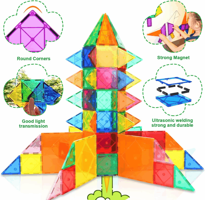 Magnetic Tiles Toddler Toys Magnetic Building Blocks for Kids Ages 3-12 STEM Educational Toys for Girls & Boys Sensory Play for Preschool Learning - Image 6