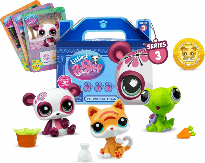 - Pet Surprise 3-Pack - Series 3, Gen 7 Authentic LPS Bobble Head Toy Figure, Collectible Toy Animal, Ages 4+