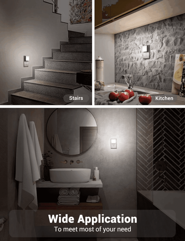 Night Lights Plug into Wall, LED Night Light with Light Sensors[2 Pack], 5000K Bright Night Light for Bathroom,Nightlight Plug in Suitable for Living Room, Adults, Hallway - Image 7