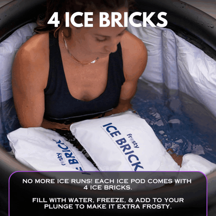 Cold Plunge Tub - Ice Bath Tub for Cold Water - Pro Grade Cold Plunge Ice Pod with Water Chiller Compatibility - the Ice Pod Cold Plunge Tub for Contrast Therapy (Black/White, Ice Pod + 4 Ice Bricks) - Image 5