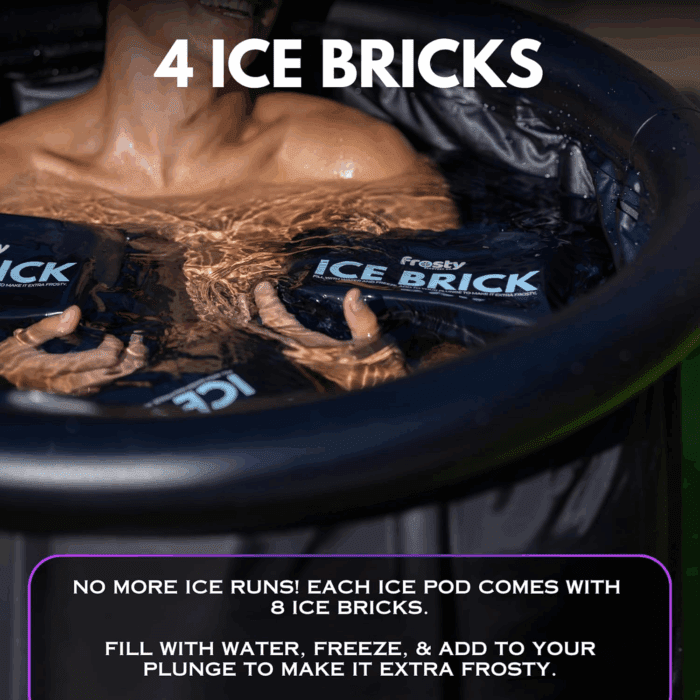 Cold Plunge Tub - Ice Bath Tub for Cold Water - Pro Grade Cold Plunge Ice Pod with Water Chiller Compatibility - the Ice Pod Cold Plunge Tub for Contrast Therapy (Black/Black, Ice Pod + 4 Ice Bricks) - Image 3