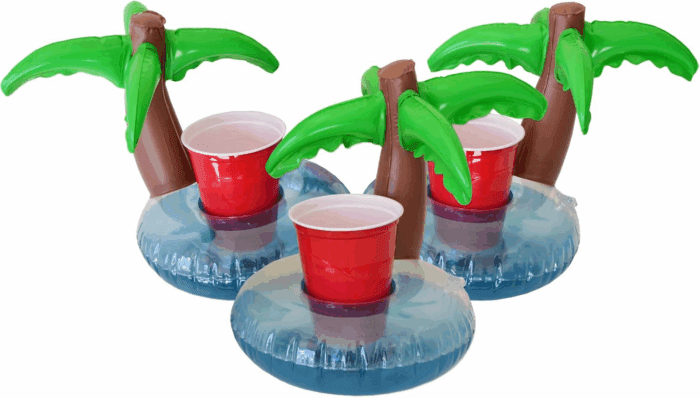 Inflatable Pool and Hot Tub Drink Holders (3 Pack) (Choose - Unicorn, Flamingo, Palm Tree and More)