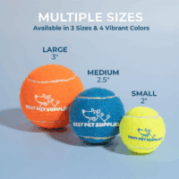 Squeaky Tennis Toys for Dogs, 4-Pack, Heavy-Duty Interactive Pet Toys for Throwing and Fetching, Supports Exercise and Natural Behavior Training, Durable - Small - Image 6