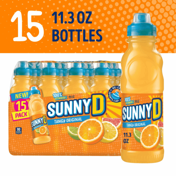 Tangy Original Orange Juice Drink, 15 Count, 11.3 Fl Oz Bottles