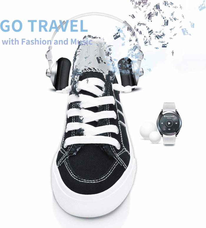 Women'S Play Fashion Sneaker White Color Washed and Leopard Canvas Slip on Shoes - Image 6