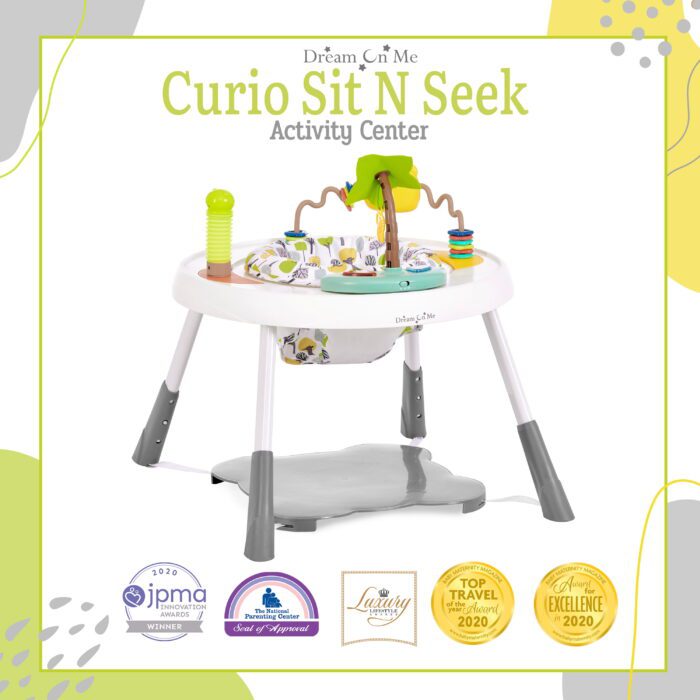 Curio Lightweight & Convertible Sit N Seek Activity Center, Lime - Image 7