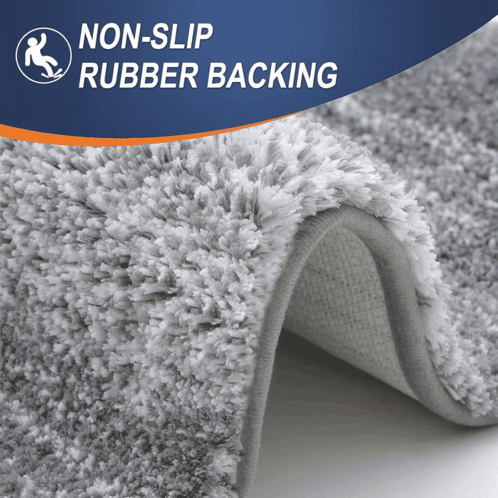 Bathroom Rugs Mat 30X20, Extra Soft Absorbent Microfiber Bath Rugs, Rubber Backing, Quick Dry, Machine Washable Bath Mats for Bathroom Floor, Tub, Shower and Home Decor Accessories, Grey - Image 5