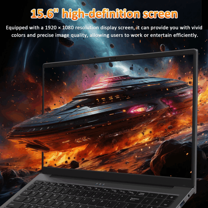 15.6" Laptop Computer W/Amd Ryzen 7 5825U up to 4.5Ghz, 16GB DDR4 RAM 512GB Nvme SSD, Dual Channel SODIMM×2, Windows 11 Pro Gaming Laptop, Backlit Keyboard, Fingerprint Unlock, Webcam Switch, - Image 4