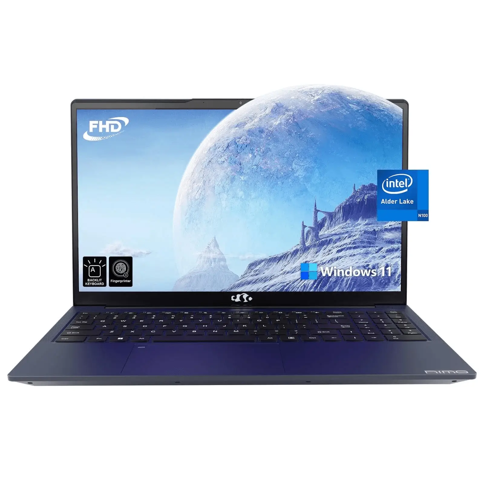 2025 Newest , 15.6-Inch FHD Display with Intel Quad Core-12Th N100(Up to 3.4Ghz), 16GB RAM 1TB ROM Business Computer, Fingerprint, Type C, Windows 11 Home, Blue