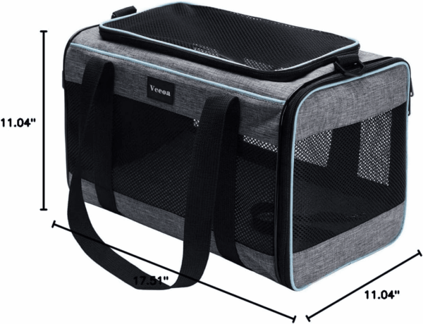 17.5X11X11 Inches Cat, Dog Carrier for Pets up to 16 Lbs, Soft-Sided Cat Bag Animal Carriers Travel Puppy Carry as a Toy of Fabric Pet Home - Image 8