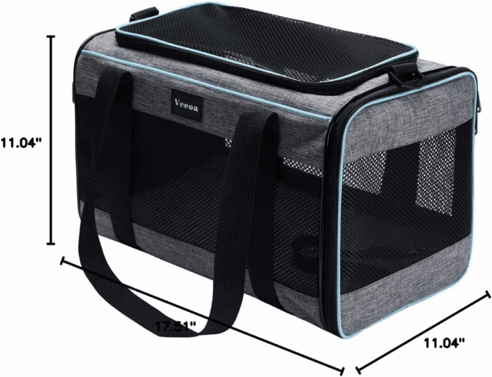 17.5X11X11 Inches Cat, Dog Carrier for Pets up to 16 Lbs, Soft-Sided Cat Bag Animal Carriers Travel Puppy Carry as a Toy of Fabric Pet Home - Image 8