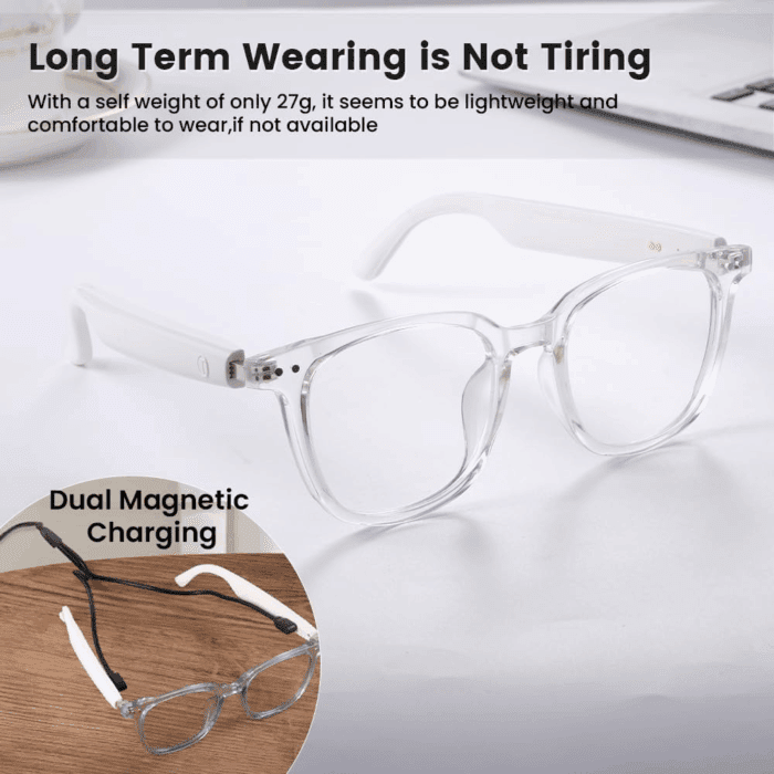 Smart Glasses for Women Men, Bluetooth Glasses with Photochromic Lenses Touch Control Voice Assistant for Clear Audio Remote Photography, Perfect for Indoor Outdoor - Image 2