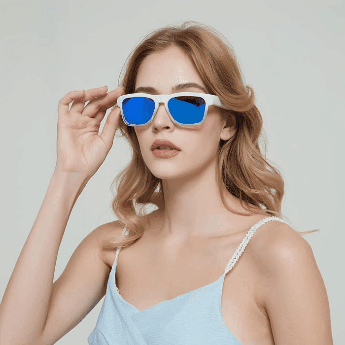 Oho Smart Glasses,Polarized Sunglasses with Bluetooth Speaker,Athletic/Outdoor UV Protection and Voice Control,Unisex(Mirror Blue Lens) - Image 6