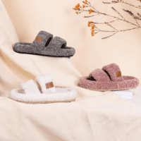 Womens Fuzzy Open-Toe Slippers Soft Comfy Memory Foam Indoor House Shoes - Image 6