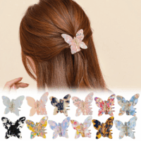 Hair Clips Cute Butterfly Shape Hair Claws Clips Leopard Print Barrettes Hair Pins Hair Accessories - Image 5