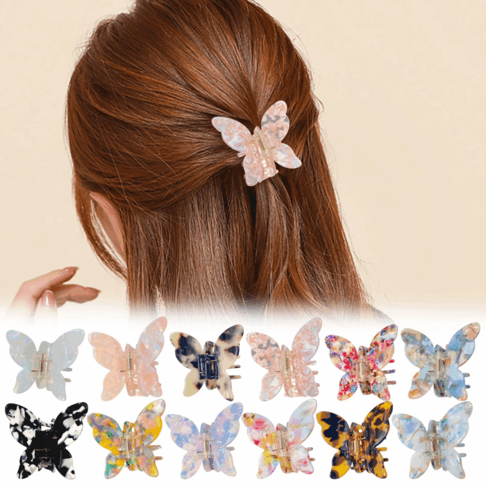 Hair Clips Cute Butterfly Shape Hair Claws Clips Leopard Print Barrettes Hair Pins Hair Accessories - Image 5