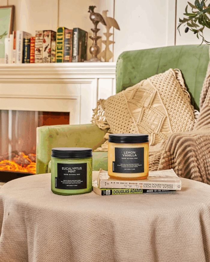Eucalyptus & Mint Soy Candles for Home Scented, 11.6Oz 70 Hour Burn Aromatherapy Candle Gift for Stress Relief, Meditation, Yoga, Relaxing SPA, Reusable Jar Candles for Men and Women - Image 6