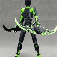 T13 (Assembly Completed) 3D Printed Action Figure,Dummy 13 Robot Action Figure, T13 Collectible Action Figure Articulated, for Collectors Desktop Decorations, Muñeco De Acción (Black Green) - Image 5