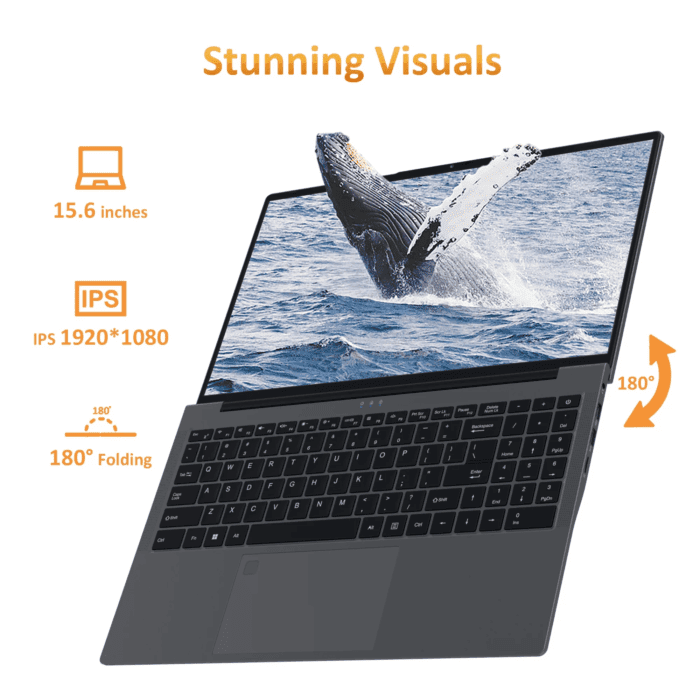 15.6" Laptop Computer W/Amd Ryzen 7 5825U up to 4.5Ghz, 16GB DDR4 RAM 512GB Nvme SSD, Dual Channel SODIMM×2, Windows 11 Pro Gaming Laptop, Backlit Keyboard, Fingerprint Unlock, Webcam Switch, - Image 7