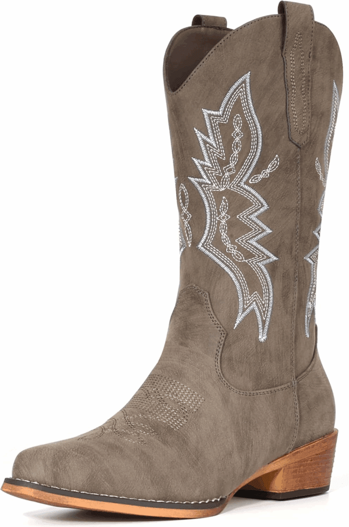 Cowboy Boots for Women Western Boots Cowgirl Boots Pull on Pointy Toe Mid Calf Boots