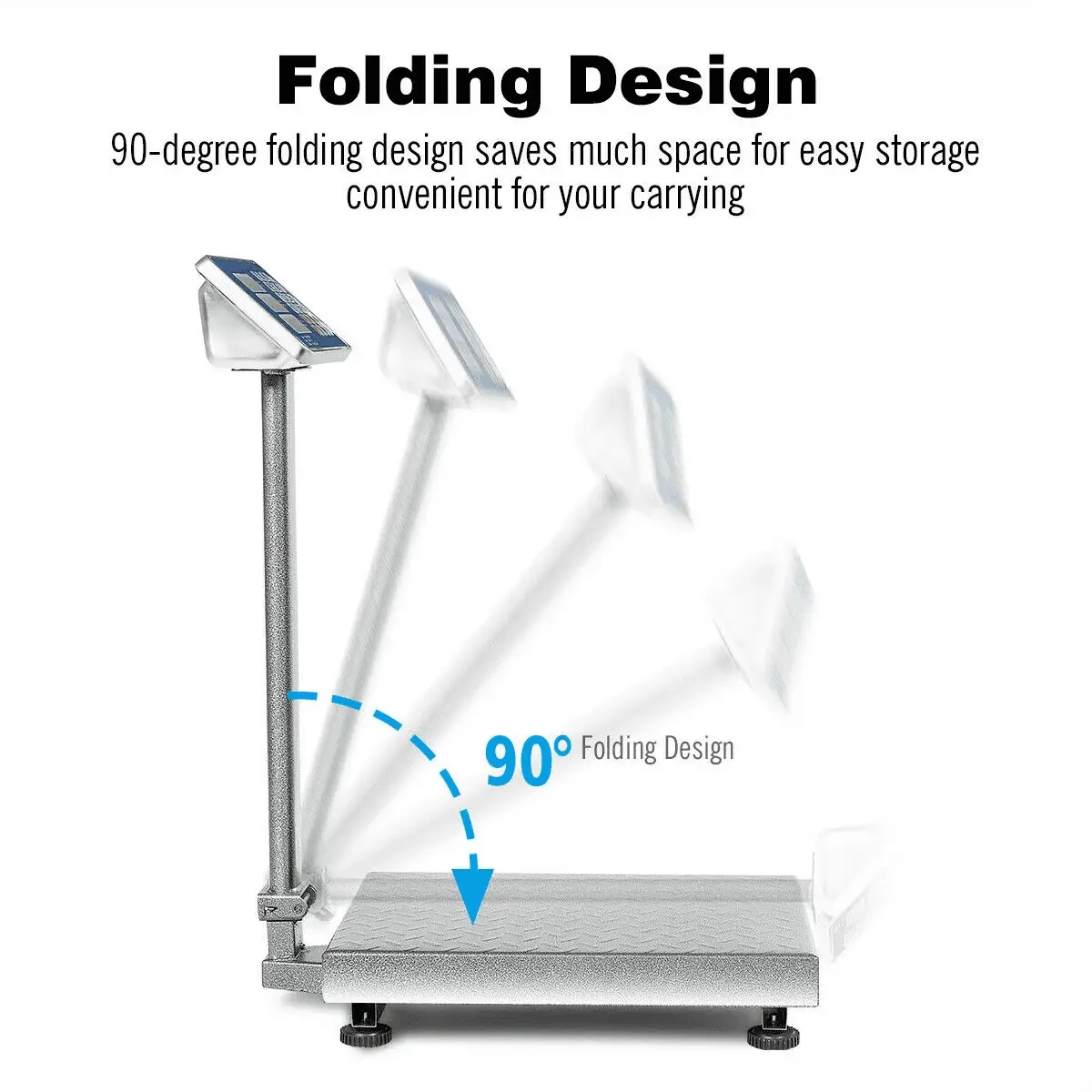 660Lbs Weight Platform Scale Digital Floor Folding Scale Postal Shipping Mailing - Image 5