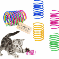 Cat Spiral Spring, 12 Pc Cat Creative Toy to Kill Time and Keep Fit Interactive Cat Toy Sturdy Heavy Plastic Spring Colorful Springs Cat Toy for Swatting, Biting, Hunting Kitten Toys