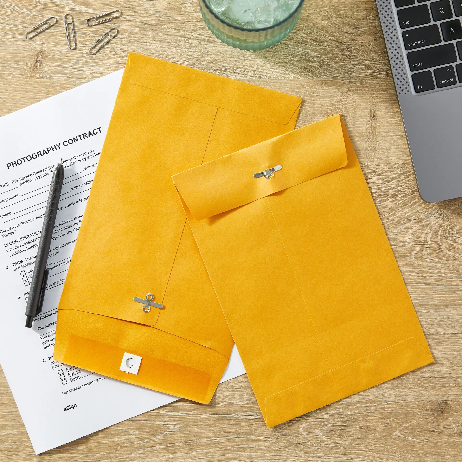 Kraft Clasp Envelopes, 6 in X 9 In, 6 Count - Image 3