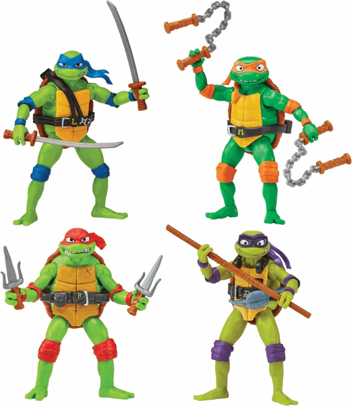 : Mutant Mayhem Basic Figure Turtle 4-Pack Bundle by