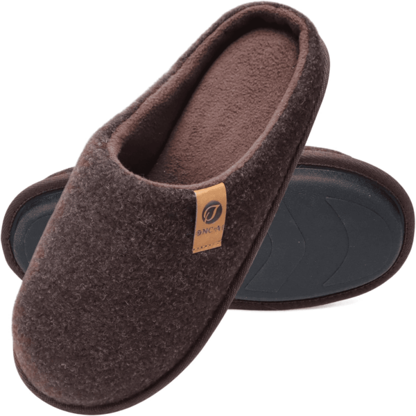 Mens Cozy Memory Foam Scuff Slippers Slip on Warm House Shoes Indoor/Outdoor with Best Arch Support - Image 7