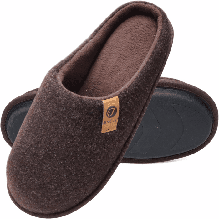 Mens Cozy Memory Foam Scuff Slippers Slip on Warm House Shoes Indoor/Outdoor with Best Arch Support - Image 7