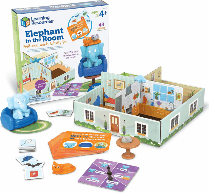 Elephant in the Room Positional Word Activity Set, Educational Games, Sight Word Games, Board Games for Kids, Ages 4+, Birthday Gifts for Boys and Girls - Image 3