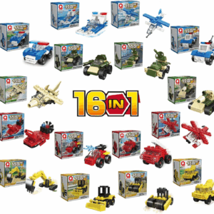 Mini 16 Car Building Blocks Compatible with Lego Party Favors for Kids, Prizes for Kids Classroom, Goodie Bag Fillers