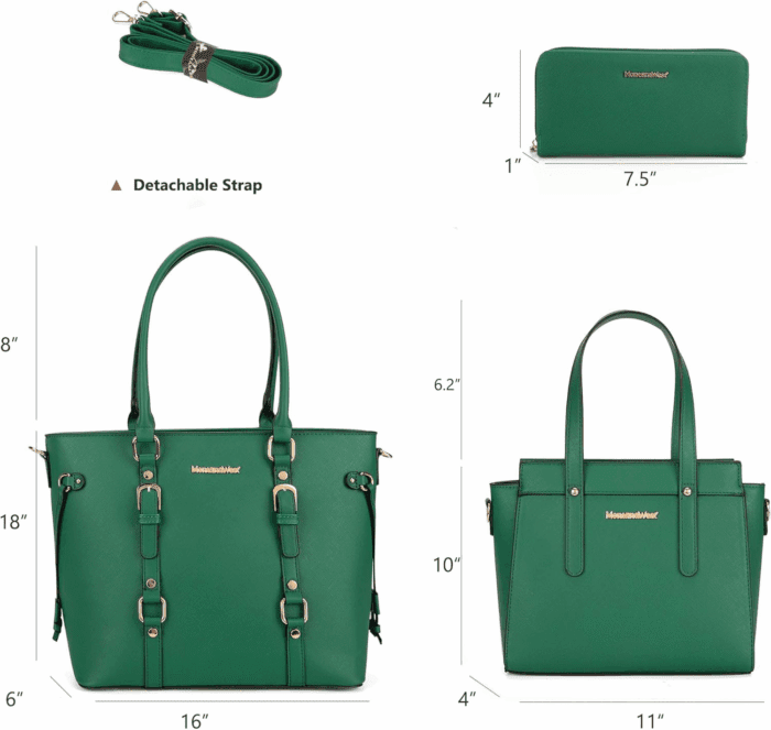3PCS Purses for Women Tote Bag and Wallet Set Shoulder Satchel Handbags - Image 6